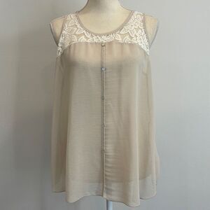 Final Touch Sheer Lace Top Blouse‎